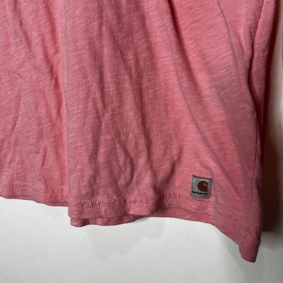 Carhartt Long Sleeve T-Shirt V-Neck Light Pink Base Layer Women's Size Medium - Picture 5 of 12